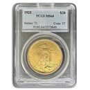 1925 $20 Saint-Gaudens Gold Double Eagle MS-64 PCGS 1925 $20 Saint-Gaudens Gold Double Eagle MS-64 PCGS