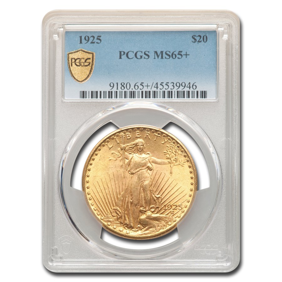 1925 $20 Saint-Gaudens Gold Double Eagle MS-65+ PCGS