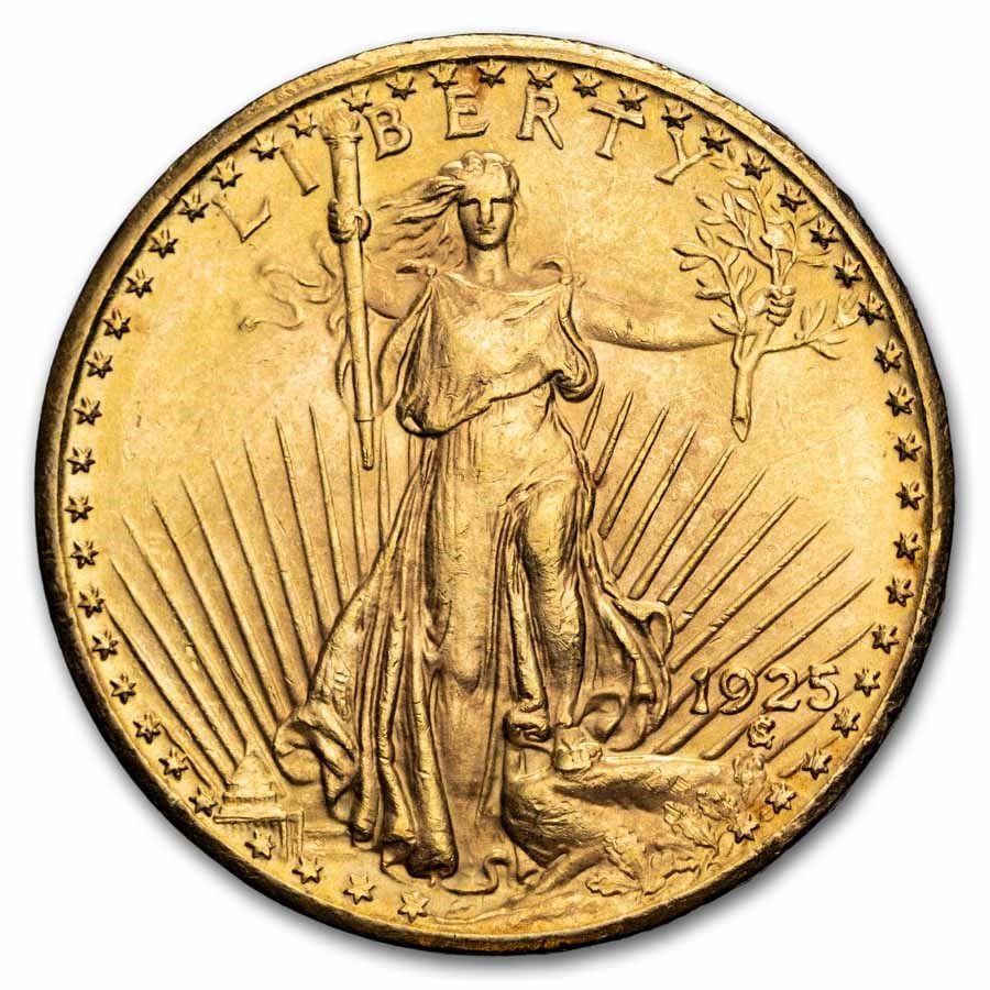 1925 $20 St Gaudens Gold Double Eagle BU