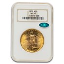 1925 $20 St Gaudens Gold Double Eagle MS-65 NGC CAC