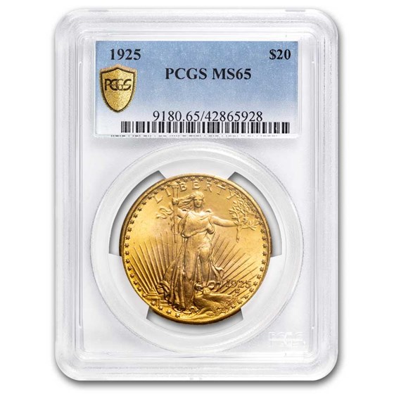 1925 $20 St Gaudens Gold Double Eagle MS-65 PCGS 1925 $20 St Gaudens Gold Double Eagle MS-65 PCGS