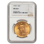 1925 $20 St Gaudens Gold Double Eagle MS-66+ NGC