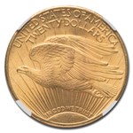 1925 $20 St Gaudens Gold Double Eagle MS-66+ NGC