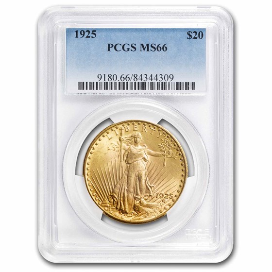 1925 $20 St Gaudens Gold Double Eagle MS-66 PCGS 1925 $20 St Gaudens Gold Double Eagle MS-66 PCGS
