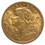 1925-B Swiss Gold 20 Francs Helvetia BU