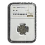 1925 Bulgaria Lev MS-66 NGC