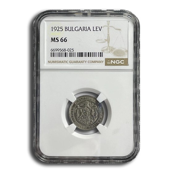 1925 Bulgaria Lev MS-66 NGC