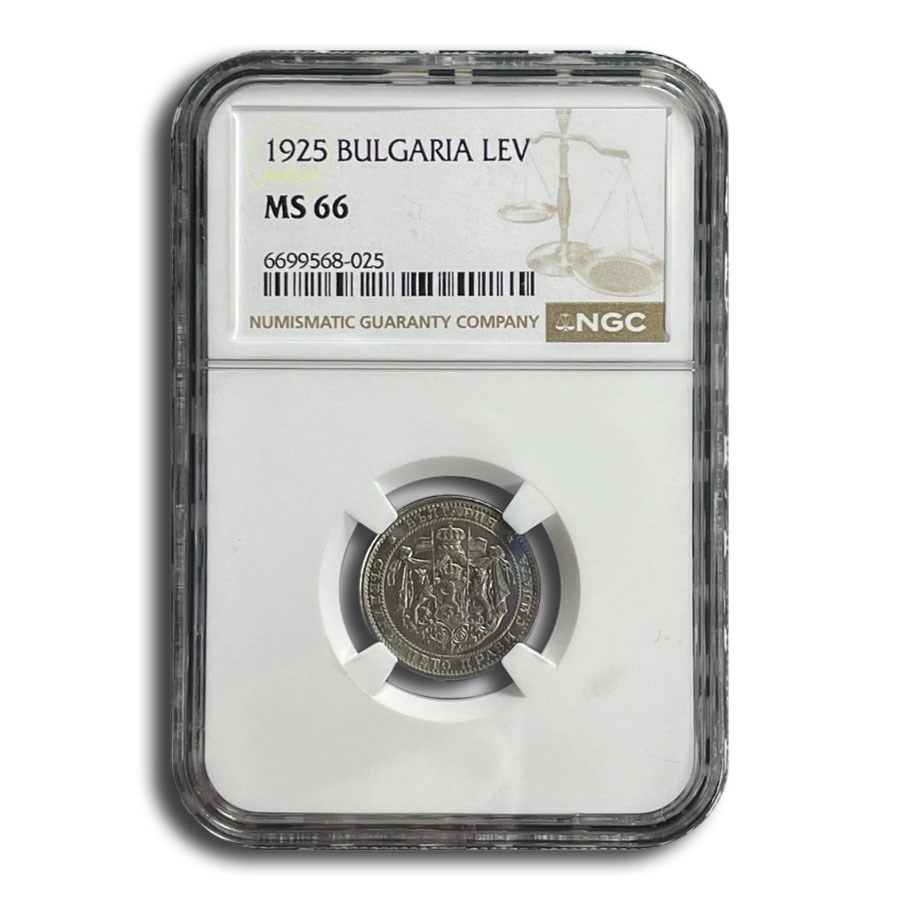 1925 Bulgaria Lev MS-66 NGC