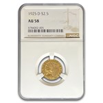 1925-D $2.50 Indian Gold Quarter Eagle AU-58 NGC
