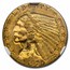 1925-D $2.50 Indian Gold Quarter Eagle MS-61 NGC