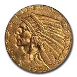 1925-D $2.50 Indian Gold Quarter Eagle MS-61 PCGS