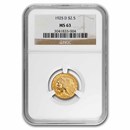 1925-D $2.50 Indian Gold Quarter Eagle MS-63 NGC 1925-D $2.50 Indian Gold Quarter Eagle MS-63 NGC