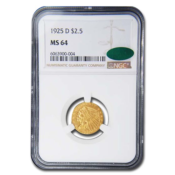 1925-D $2.50 Indian Gold Quarter Eagle MS-64 NGC CAC