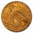 1925-D $2.50 Indian Gold Quarter Eagle MS-65 PCGS CAC