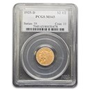 1925-D $2.50 Indian Gold Quarter Eagle MS-65 PCGS