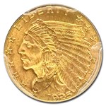 1925-D $2.50 Indian Gold Quarter Eagle MS-66 PCGS