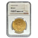 1925-D $20 St Gaudens Gold Double Eagle MS-64+ NGC