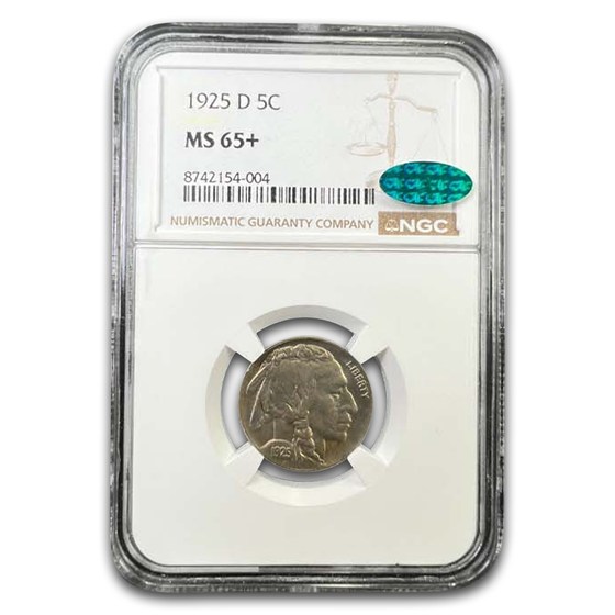 Buy 1925-D Buffalo Nickel MS-65+ NGC CAC | APMEX