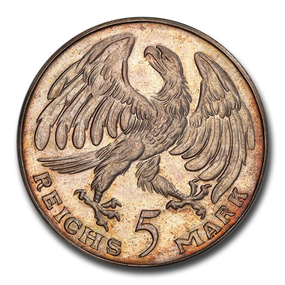 Buy 1925-D Germany, Weimar Republic AR Pattern 5 Reichsmark SP-63PCGS | APMEX