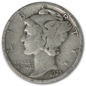 1925-D Mercury Dime Fine