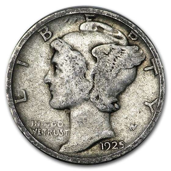 1925-D Mercury Dime Good/VG 1925-D Mercury Dime Good/VG