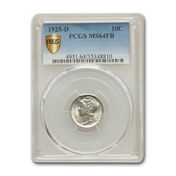 1925-D Mercury Dime MS-64 PCGS (FB) 1925-D Mercury Dime MS-64 PCGS (FB)