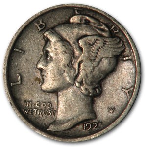 1925-D Mercury Dime XF 1925-D Mercury Dime XF