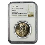 1925 Fort Vancouver Half Dollar Commem MS-65 NGC