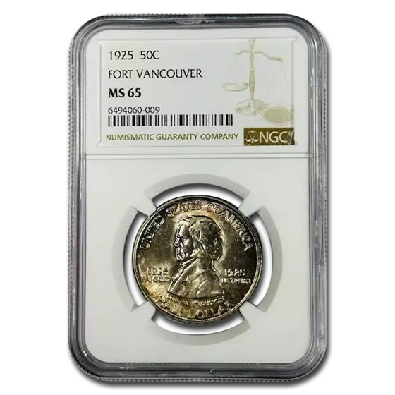1925 Fort Vancouver Half Dollar Commem MS-65 NGC 1925 Fort Vancouver Half Dollar Commem MS-65 NGC