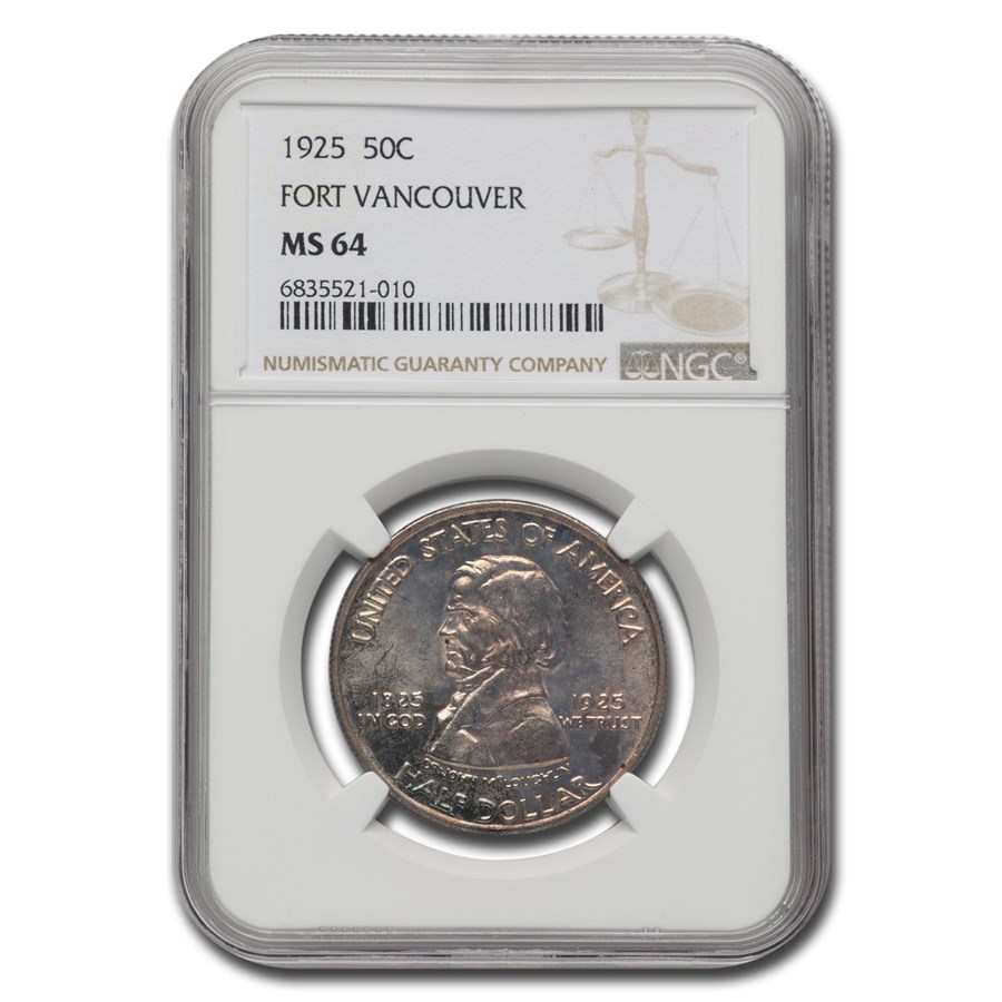 1925 Fort Vancouver Half Dollar MS-64 NGC