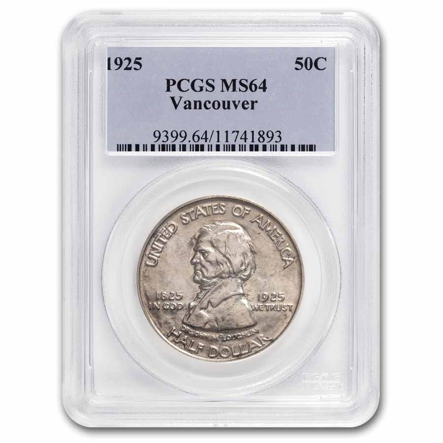 1925 Fort Vancouver Half Dollar MS-64 PCGS
