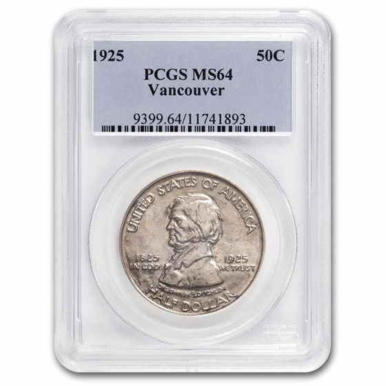 1925 Fort Vancouver Half Dollar MS-64 PCGS 1925 Fort Vancouver Half Dollar MS-64 PCGS