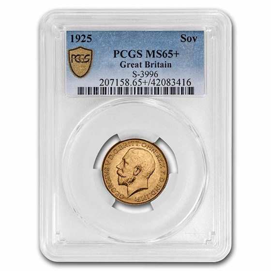 1925 Great Britain Gold Sovereign George V MS-65+ PCGS 1925 Great Britain Gold Sovereign George V MS-65+ PCGS