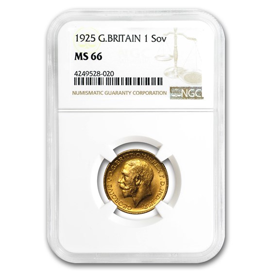 1925 Great Britain Gold Sovereign George V MS-66 NGC 1925 Great Britain Gold Sovereign George V MS-66 NGC
