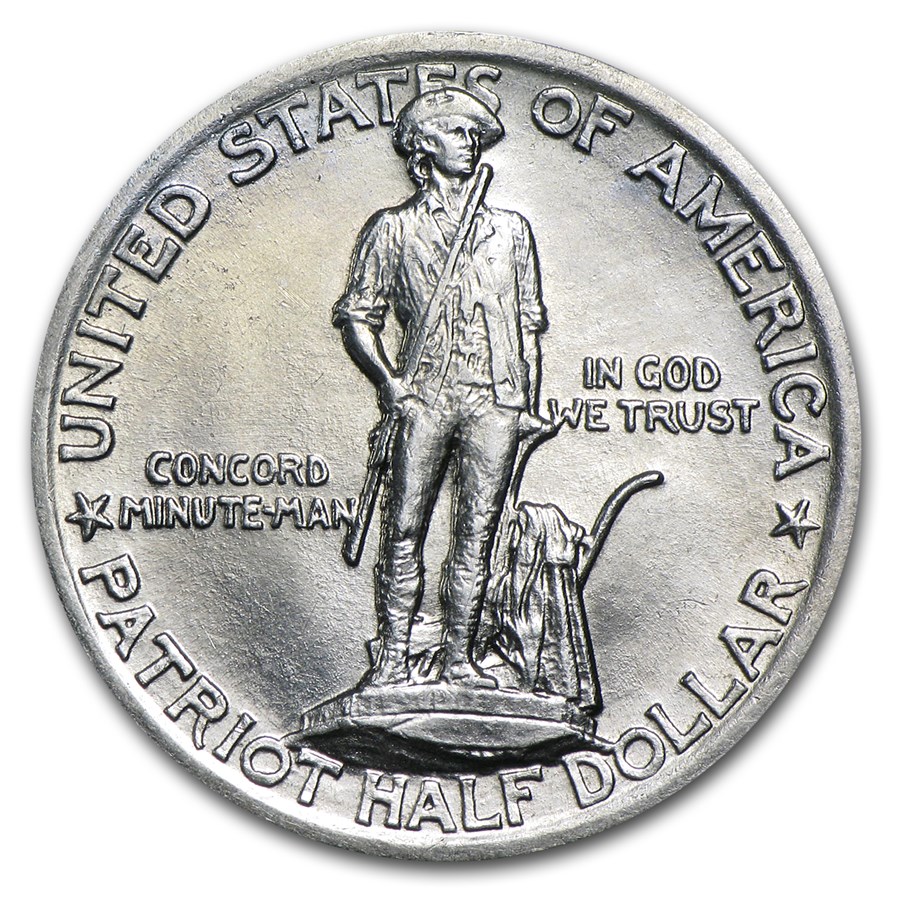 1925 Lexington-Concord Sesquicentennial Half AU