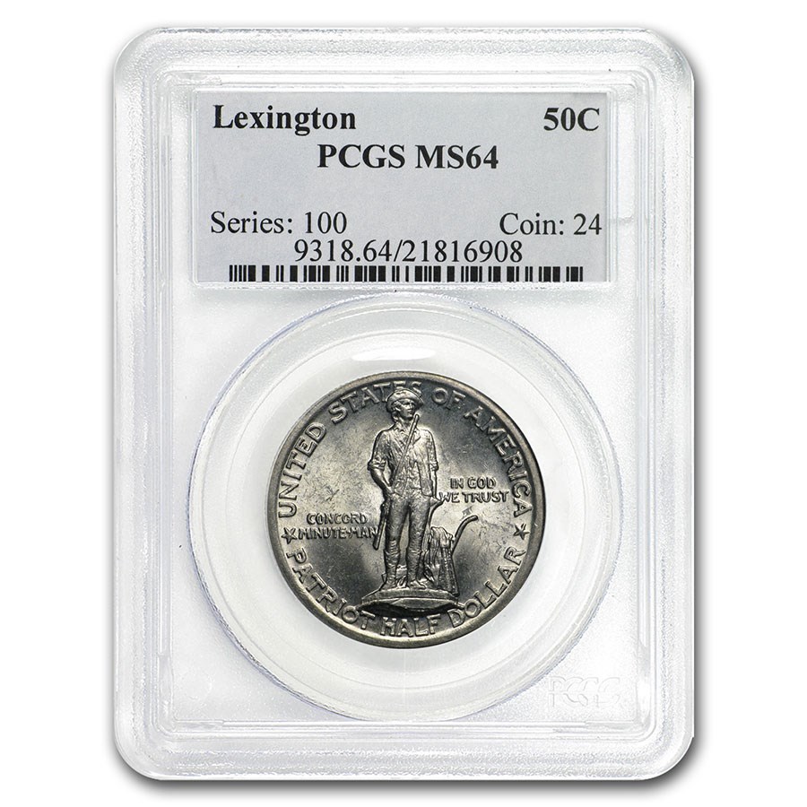 1925 Lexington Concord Sesquicentennial Half Dollar MS-64 PCGS