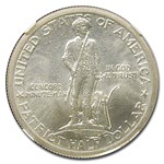 1925 Lexington Concord Sesquicentennial Half Dollar MS-66 NGC
