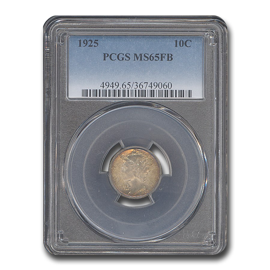 1925 Mercury Dime MS-65 PCGS (FB)
