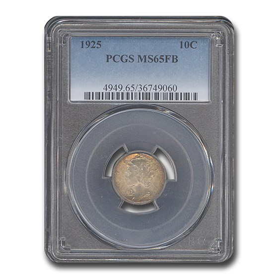 1925 Mercury Dime MS-65 PCGS (FB) 1925 Mercury Dime MS-65 PCGS (FB)