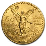 1925 Mexico Gold 50 Pesos BU