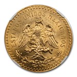 1925 Mexico Gold 50 Pesos MS-63 NGC