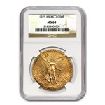 1925 Mexico Gold 50 Pesos MS-63 NGC