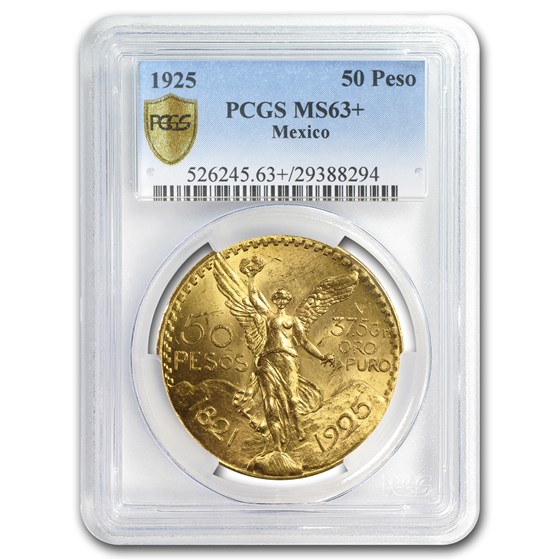 1925 Mexico Gold 50 Pesos MS-63+ PCGS 1925 Mexico Gold 50 Pesos MS-63+ PCGS