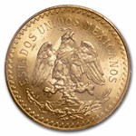 1925 Mexico Gold 50 Pesos MS-63 PCGS