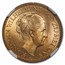 1925 Netherlands Gold 10 Gulden Wilhelmina I MS-64 NGC
