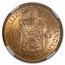 1925 Netherlands Gold 10 Gulden Wilhelmina I MS-64 NGC