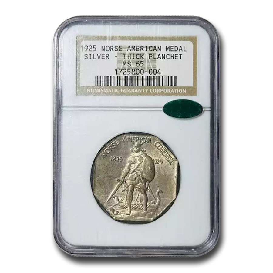 1925 Norse- American Centennial Medal Half Dollar MS-65 NGC CAC