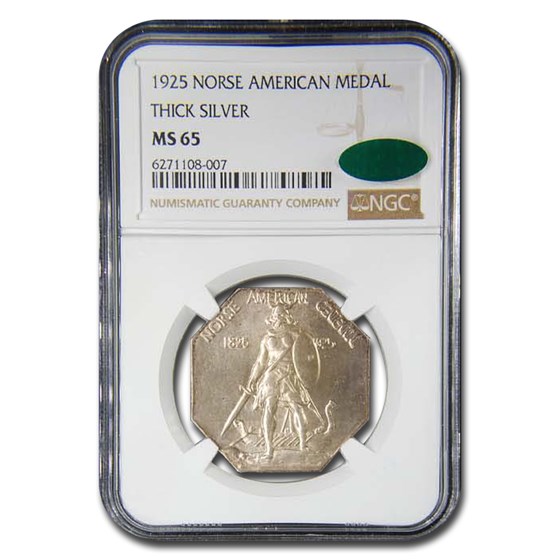1925 Norse- American Centennial Medal Half Dollar MS-65 NGC CAC
