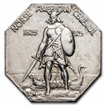 1925 Norse-American Centennial Thick Medal AU