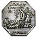 1925 Norse-American Centennial Thick Medal BU